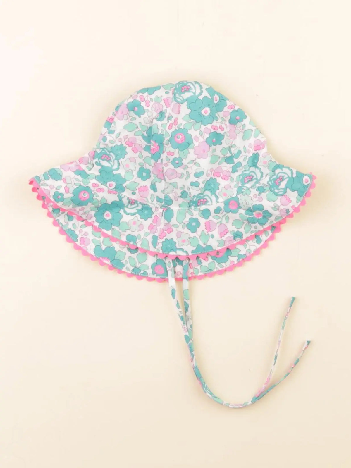 Jacadi - chapeau liberty vert, rose - 6 mois