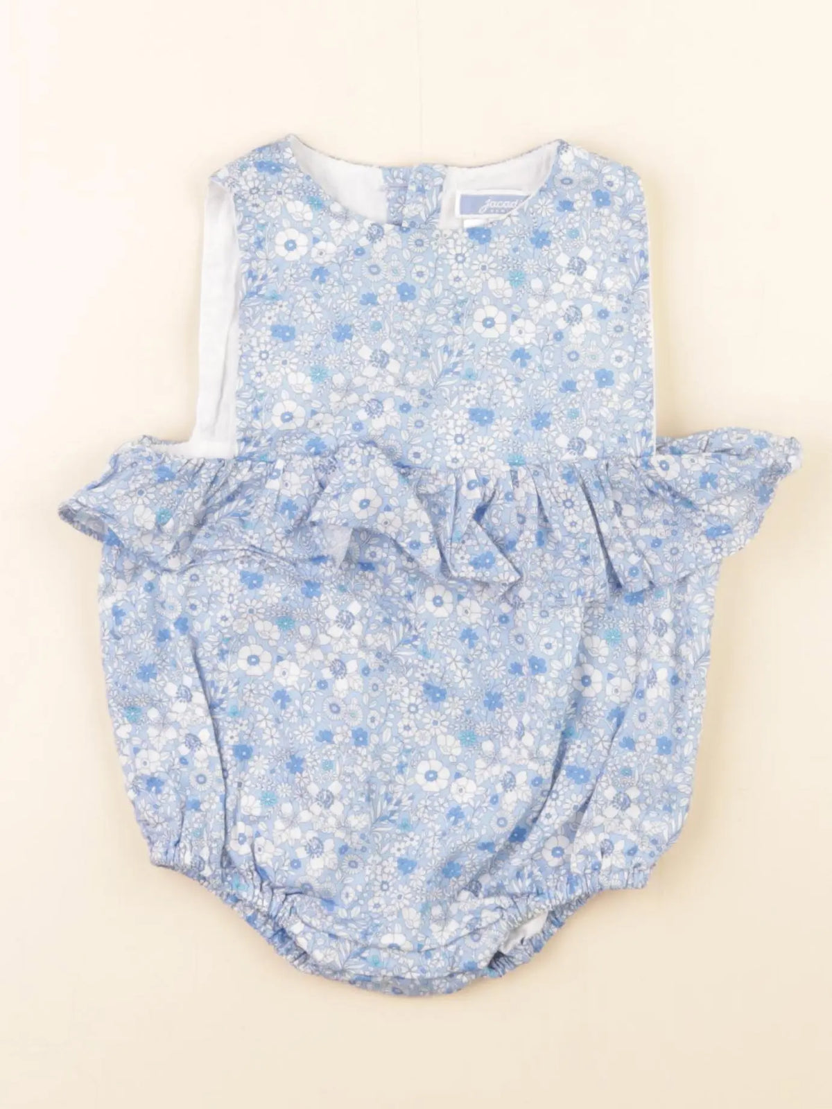 Jacadi - combinaison liberty bleu, blanc - 6 mois