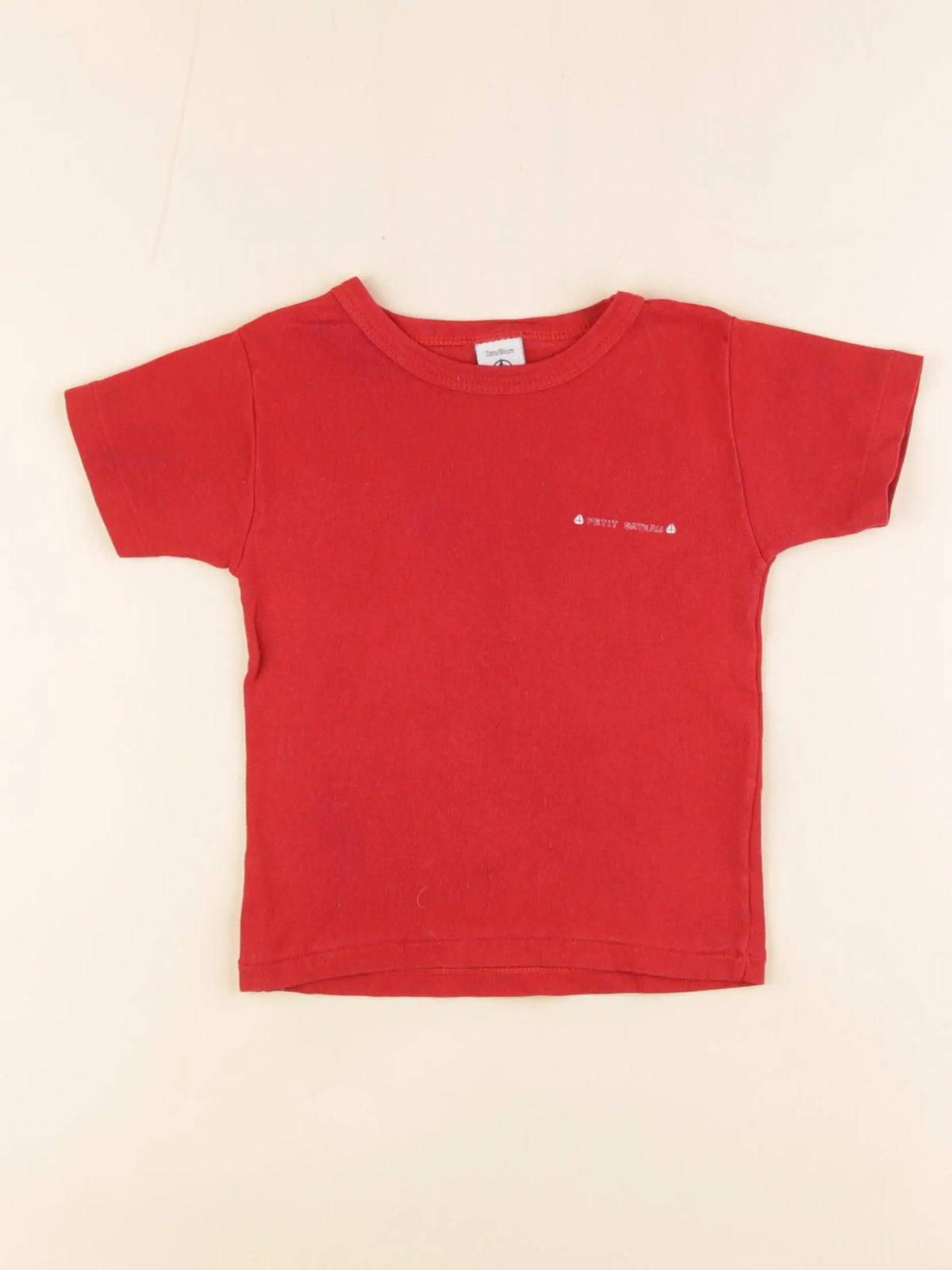 Petit Bateau - maillot de corps rouge - 2 ans