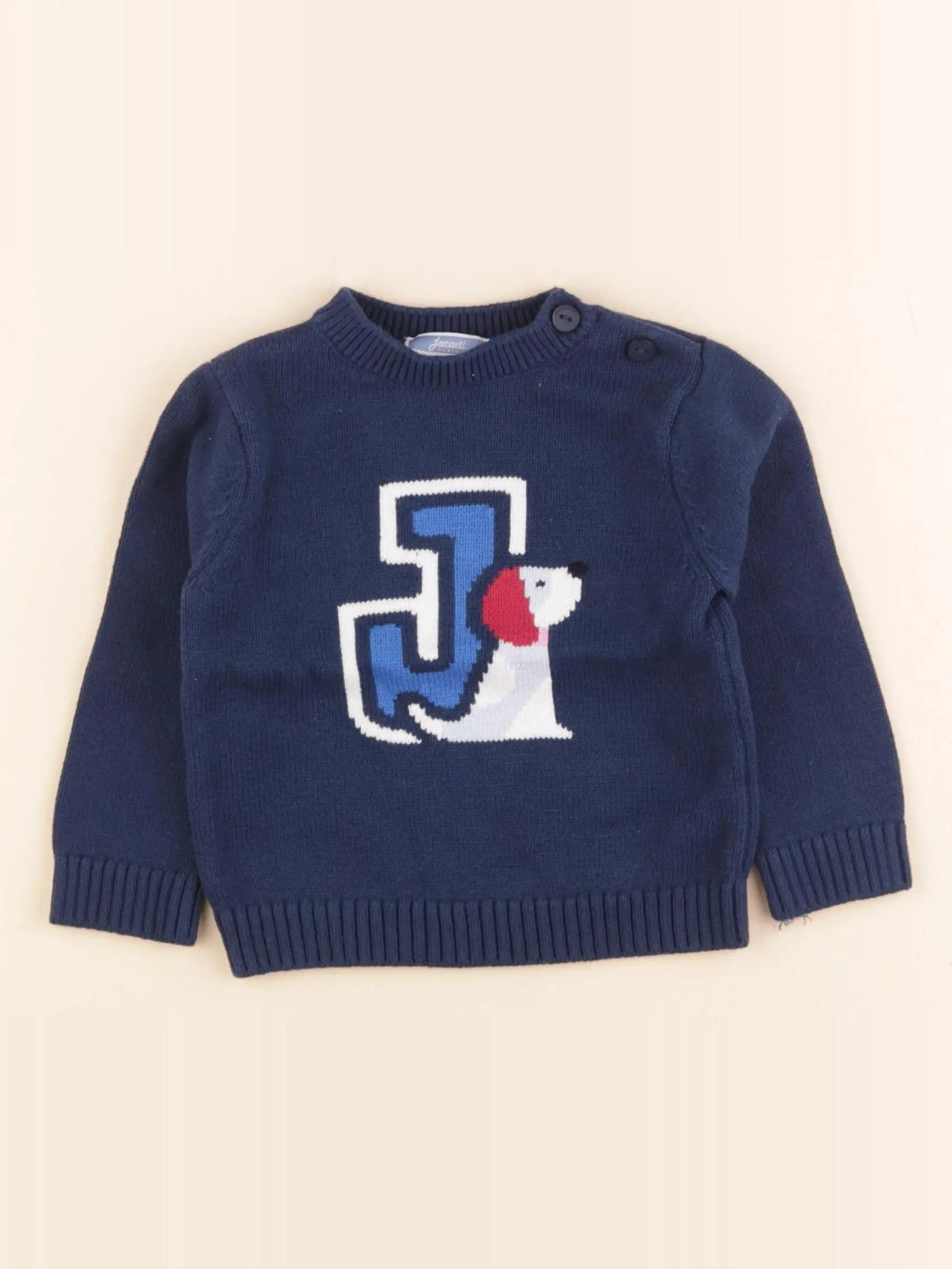 Jacadi - pull bleu - 18 mois