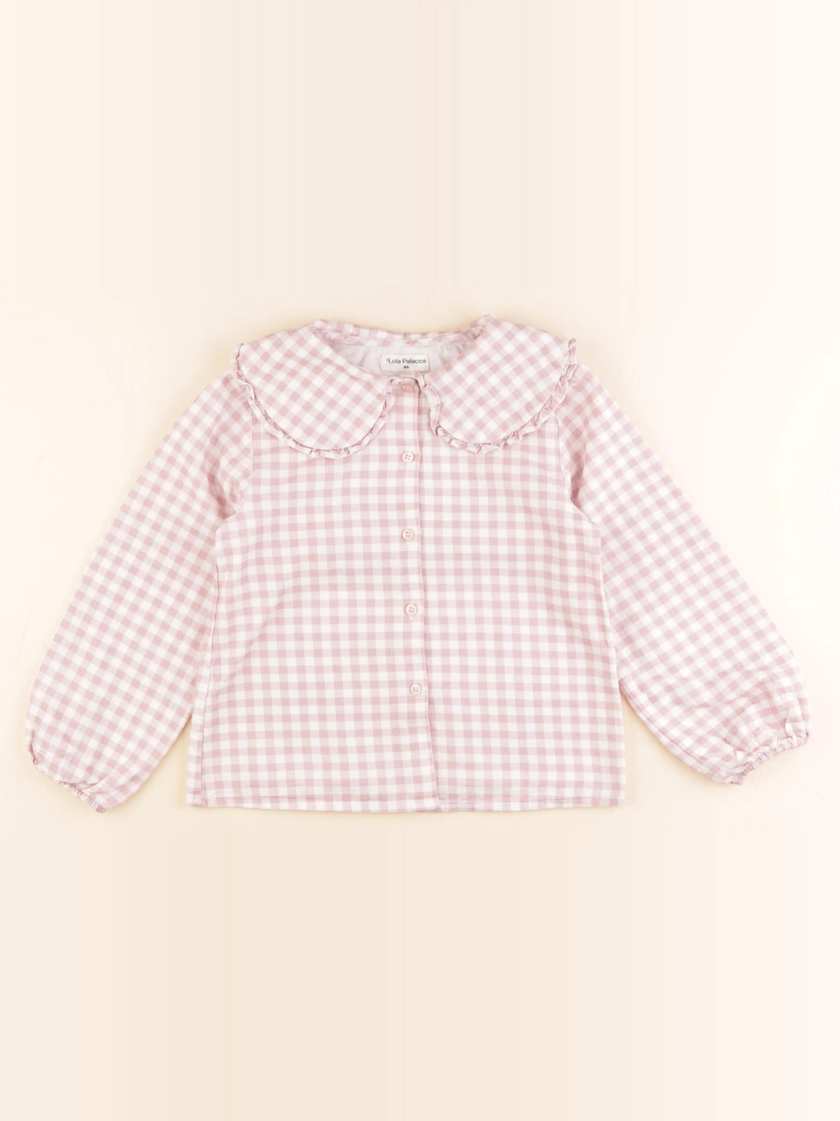 Lola Palacios - blouse blanc, rose - 8 ans