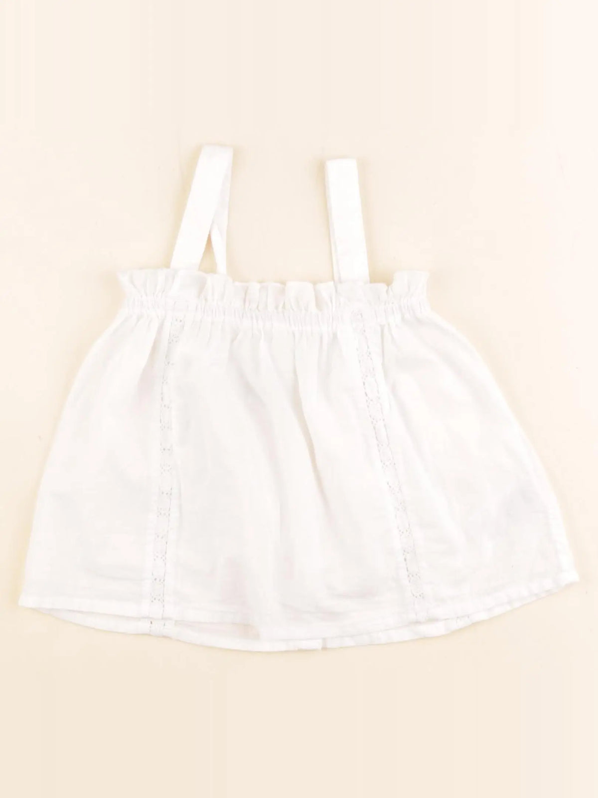 Bonnet à Pompon - blouse blanc - 18 mois