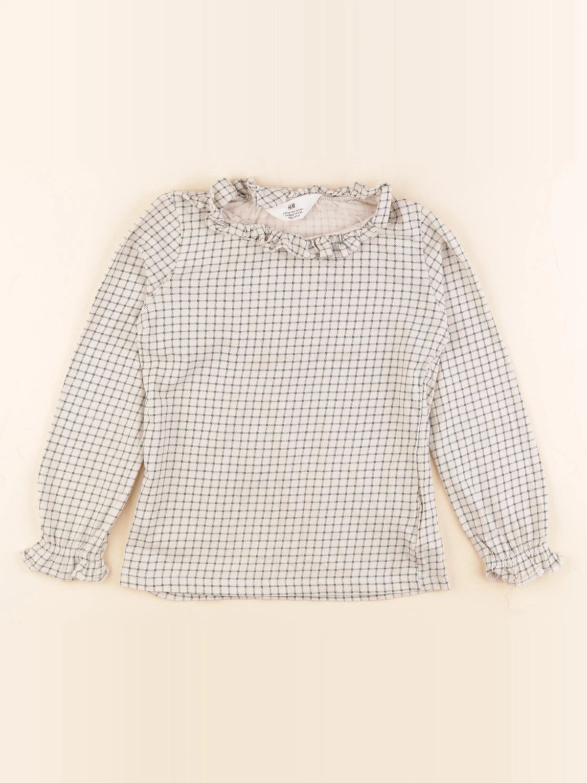 H&M - tee-shirt beige, vert - 6 ans