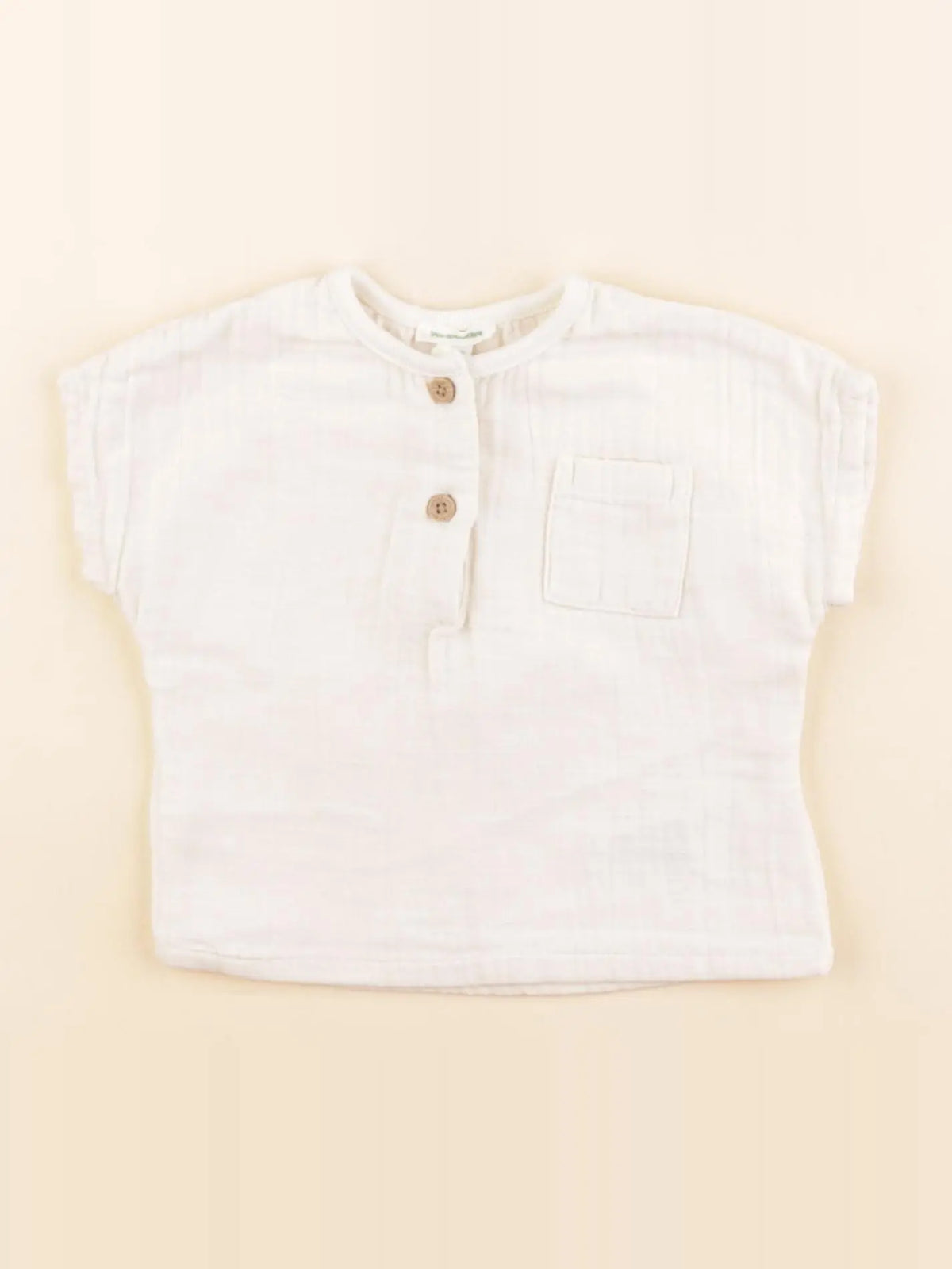 Vertbaudet - tee-shirt blanc - 6 mois
