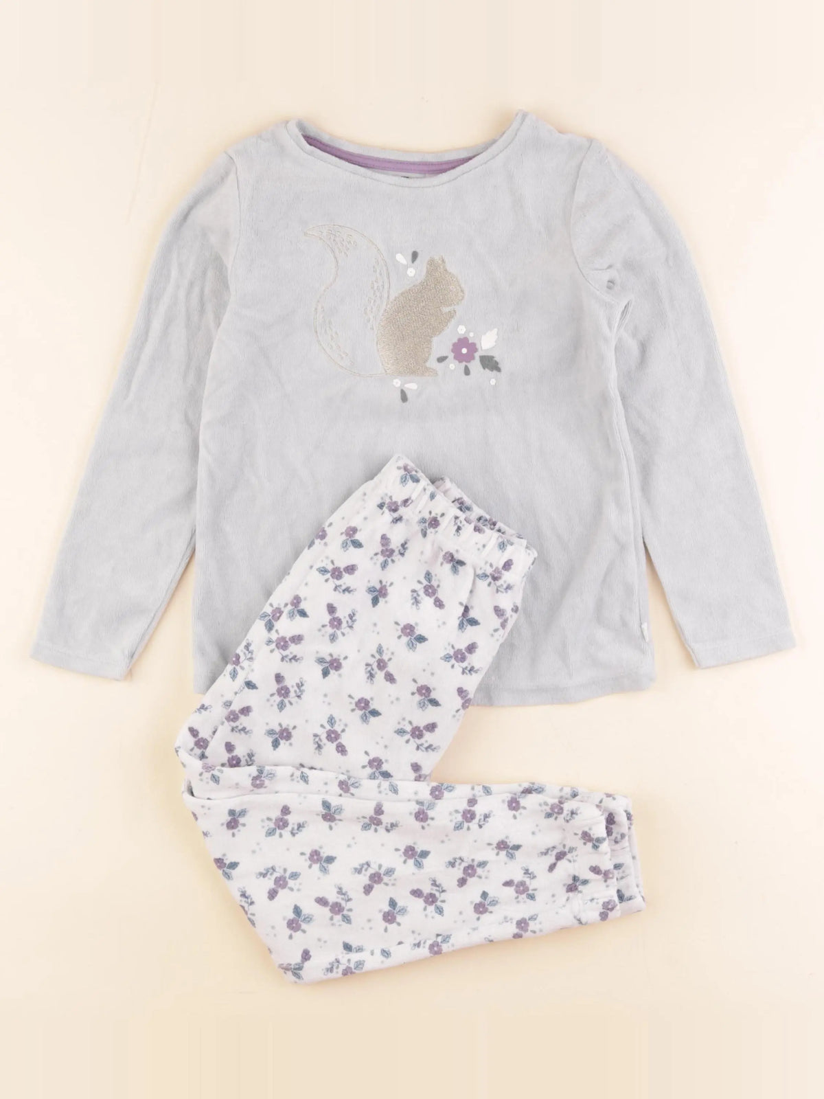Okaidi - pyjama velours multicolore - 5 ans