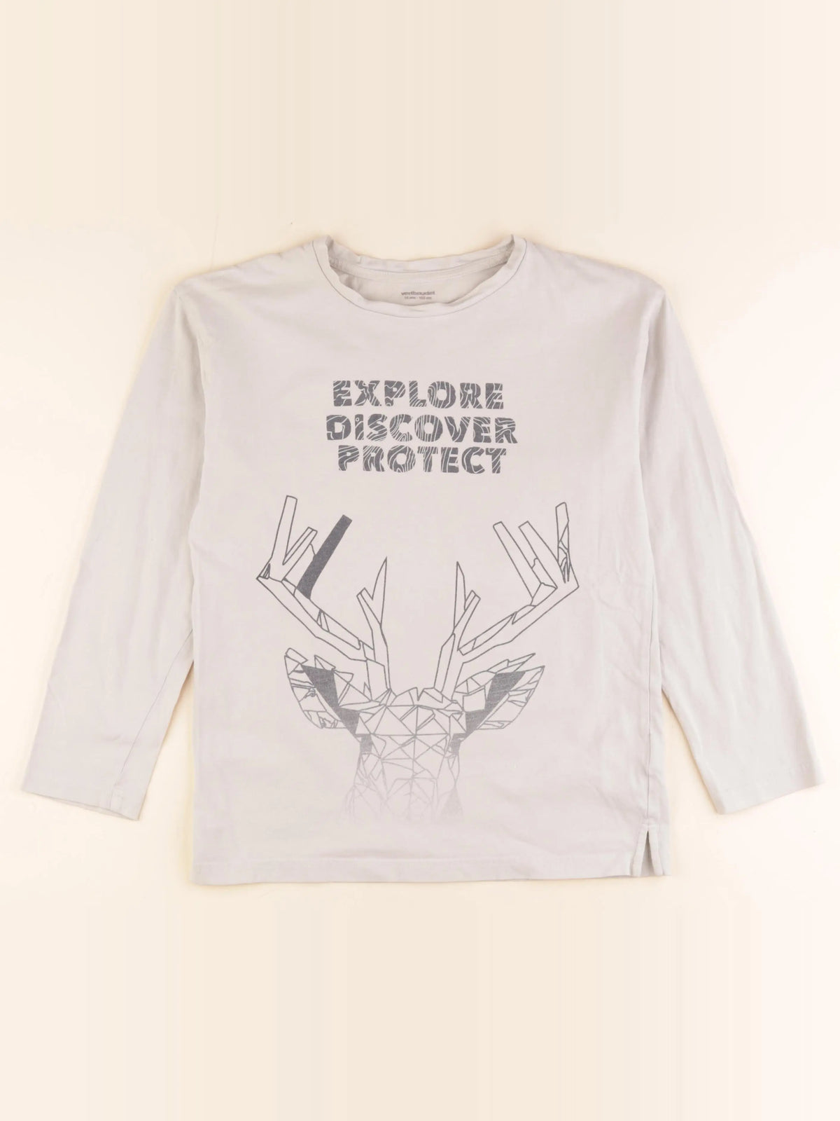 Vertbaudet - tee-shirt beige - 12 ans