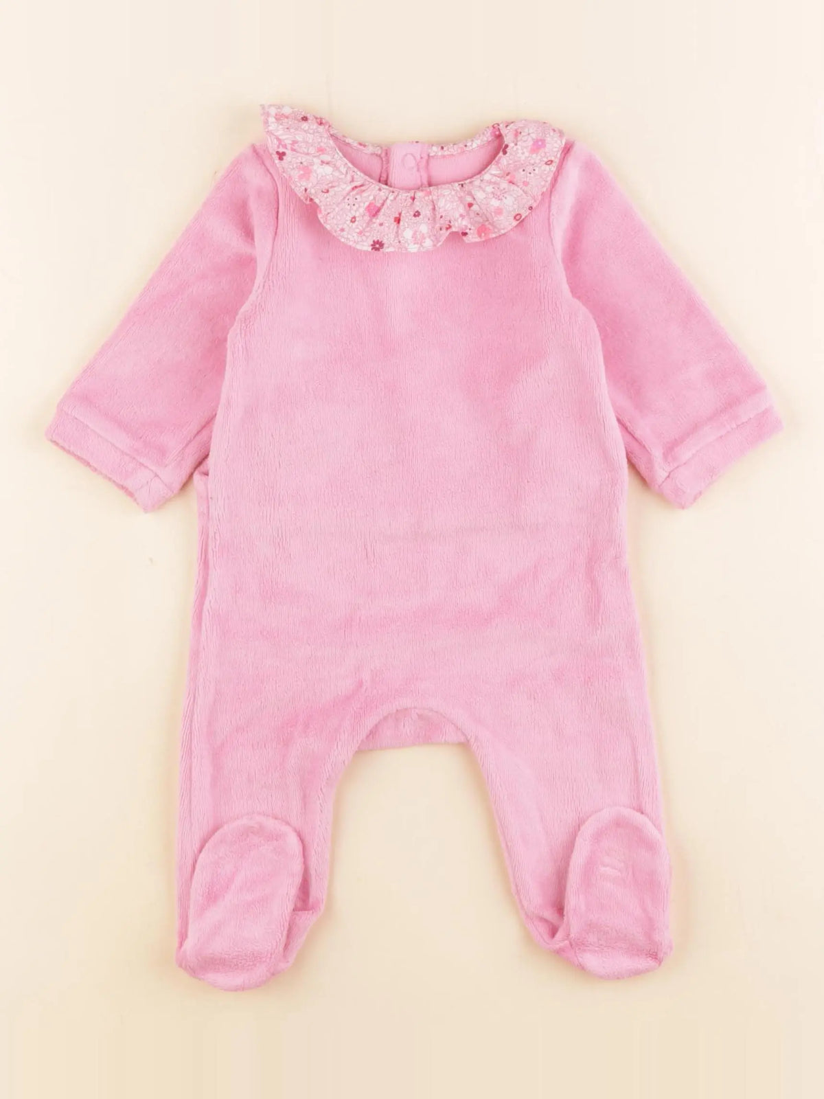 Jacadi - pyjama liberty velours rose - 3 mois