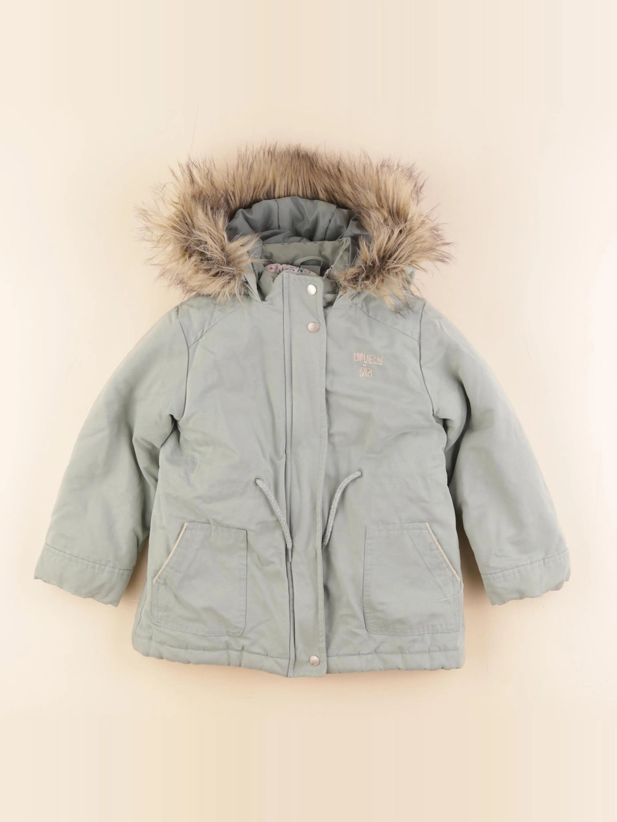 Vertbaudet - manteau vert - 4 ans