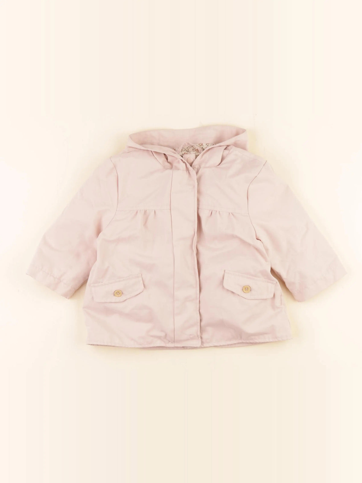 Vertbaudet - imperméable doublure amovible rose - 12 mois