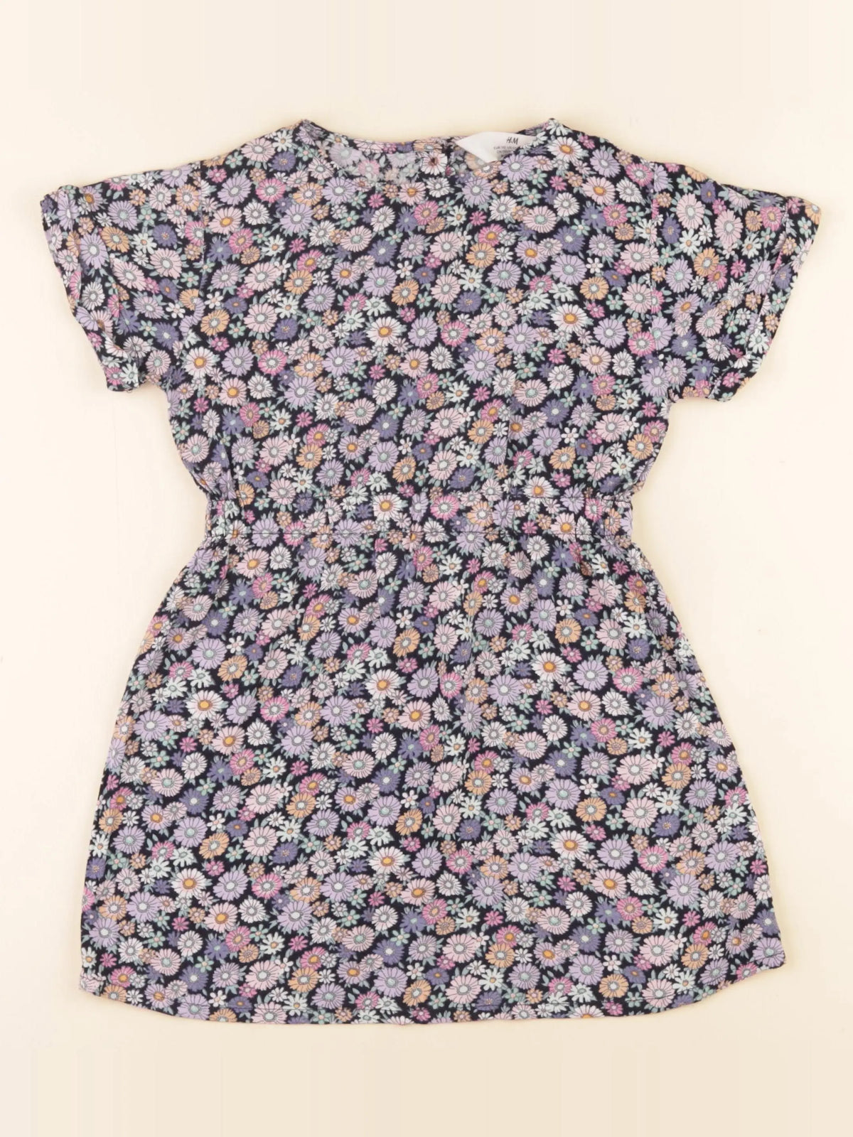 H&M - robe rose, bleu - 4/5 ans