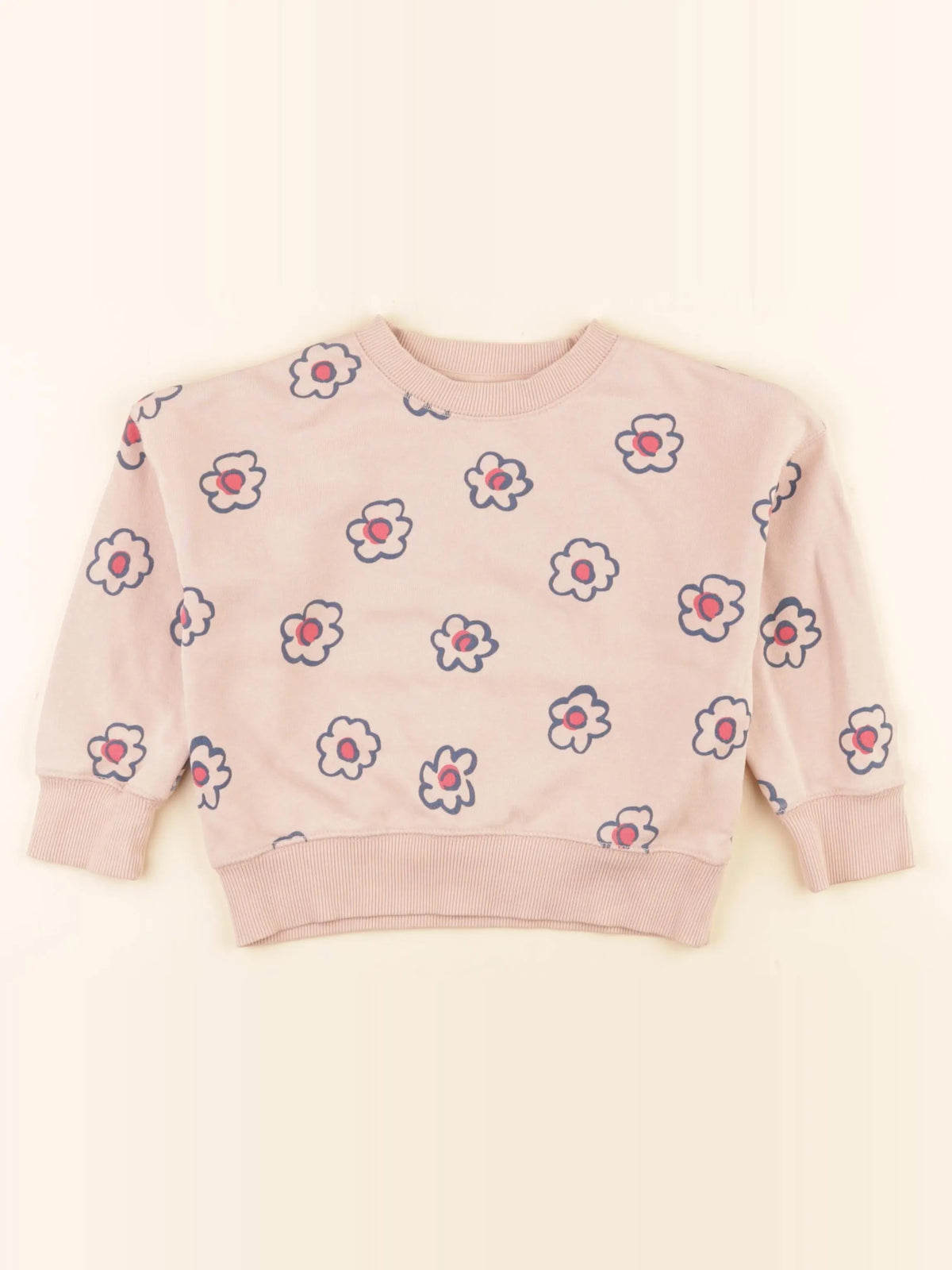 Monoprix - sweat rose, bleu - 4 ans