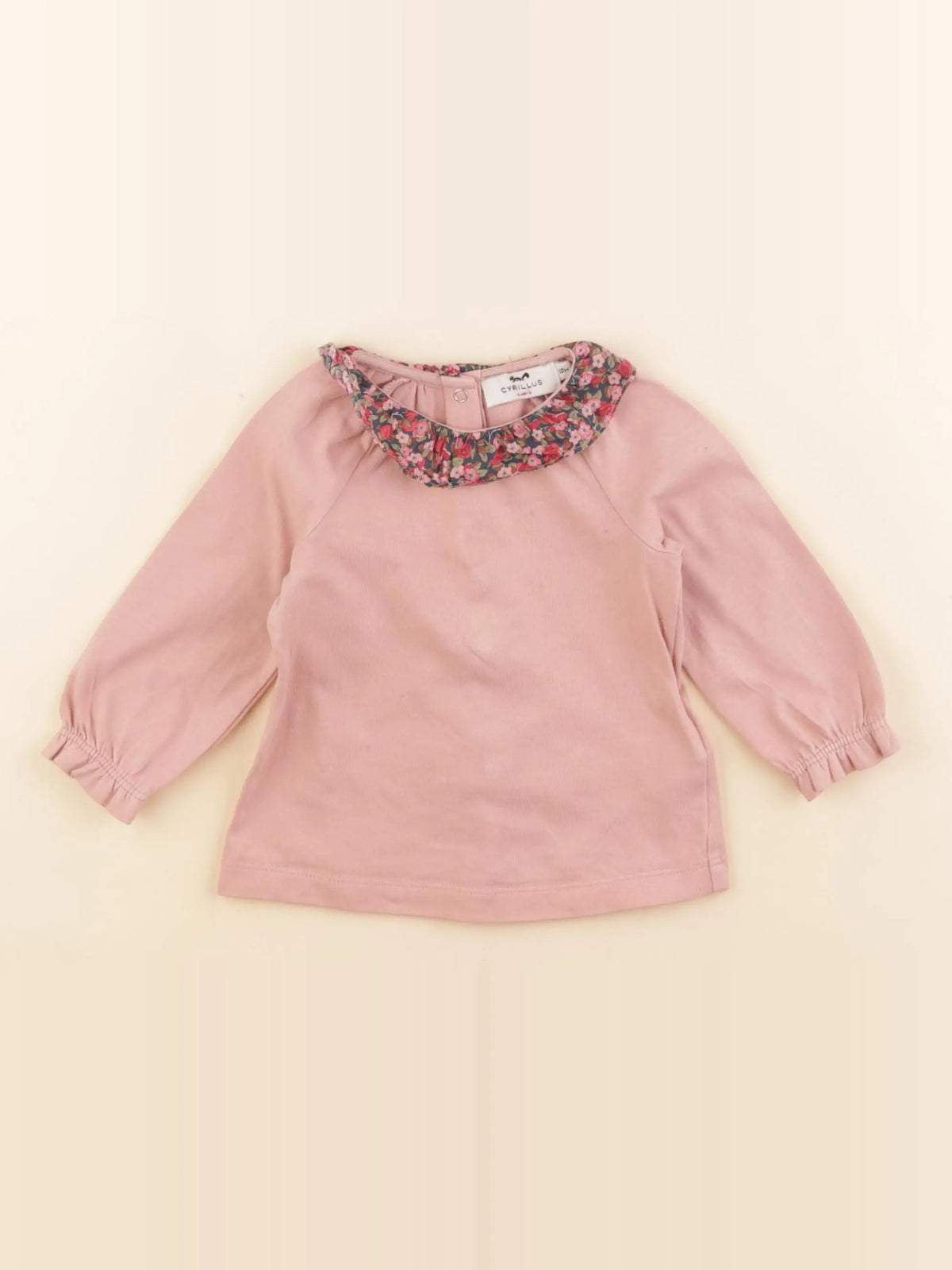 Cyrillus - tee-shirt rose - 12 mois