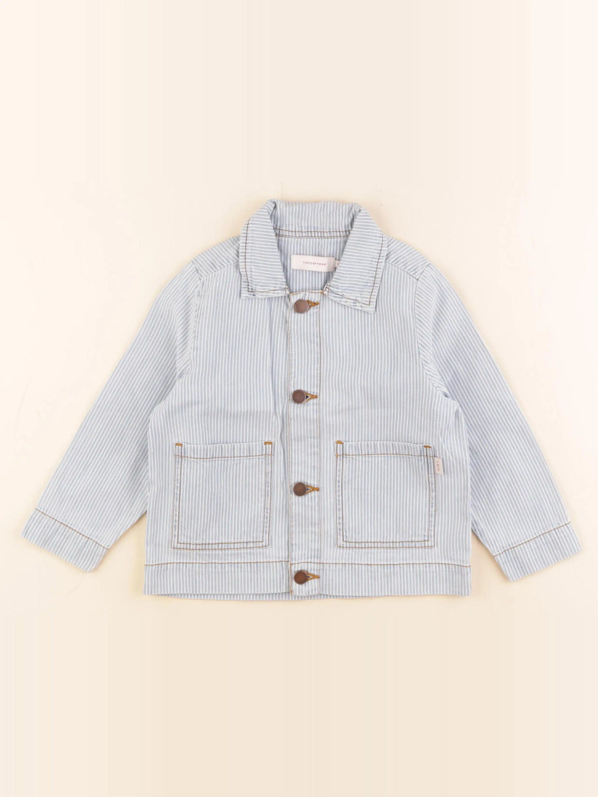 Tiny Cottons - chemise blanc, bleu - 4 ans