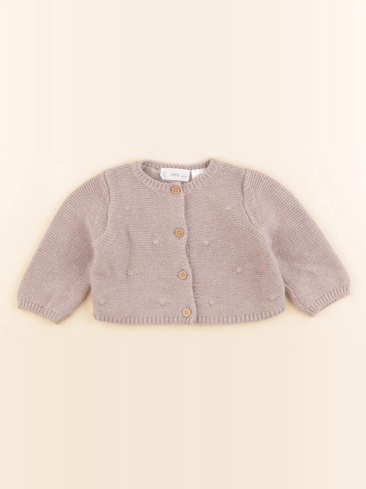 Mango - gilet beige - 1/3 mois