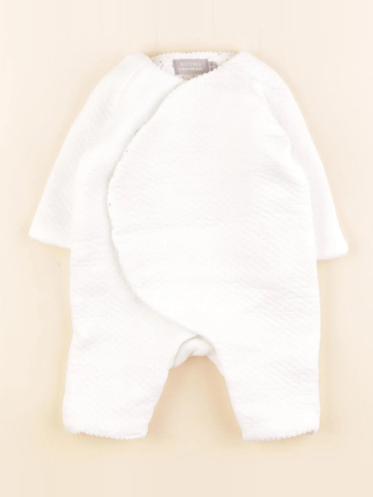 Boutchou - combinaison doublé blanc - 1 mois