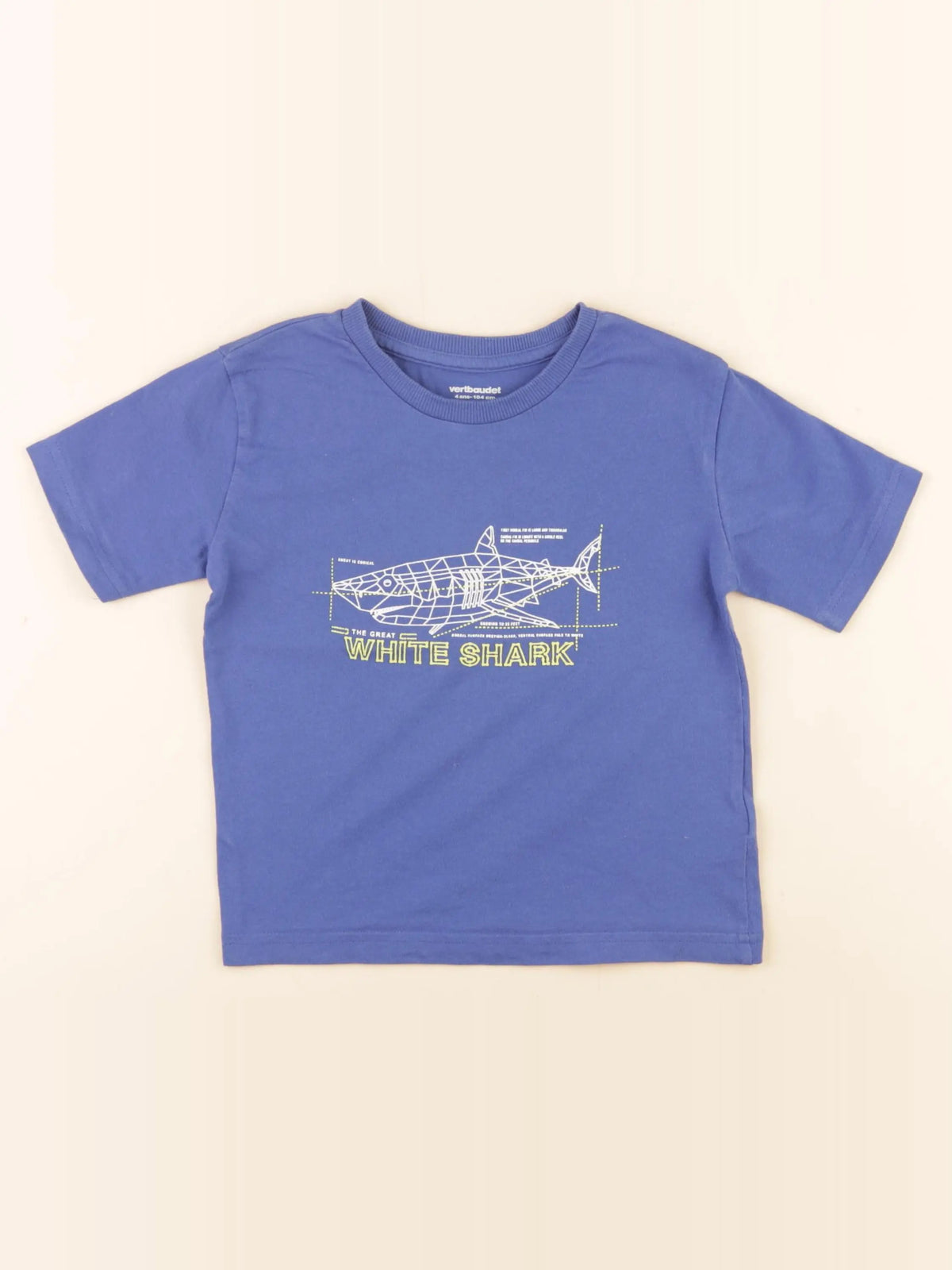 Vertbaudet - tee-shirt bleu - 4 ans