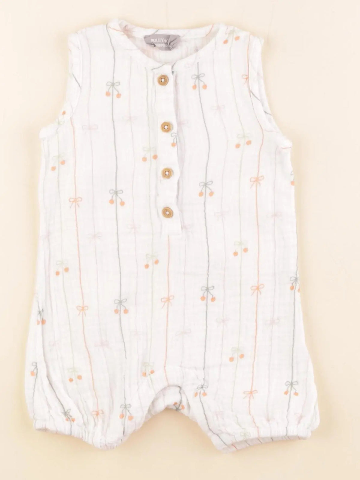 Boutchou - combinaison blanc, multicolore - 6 mois