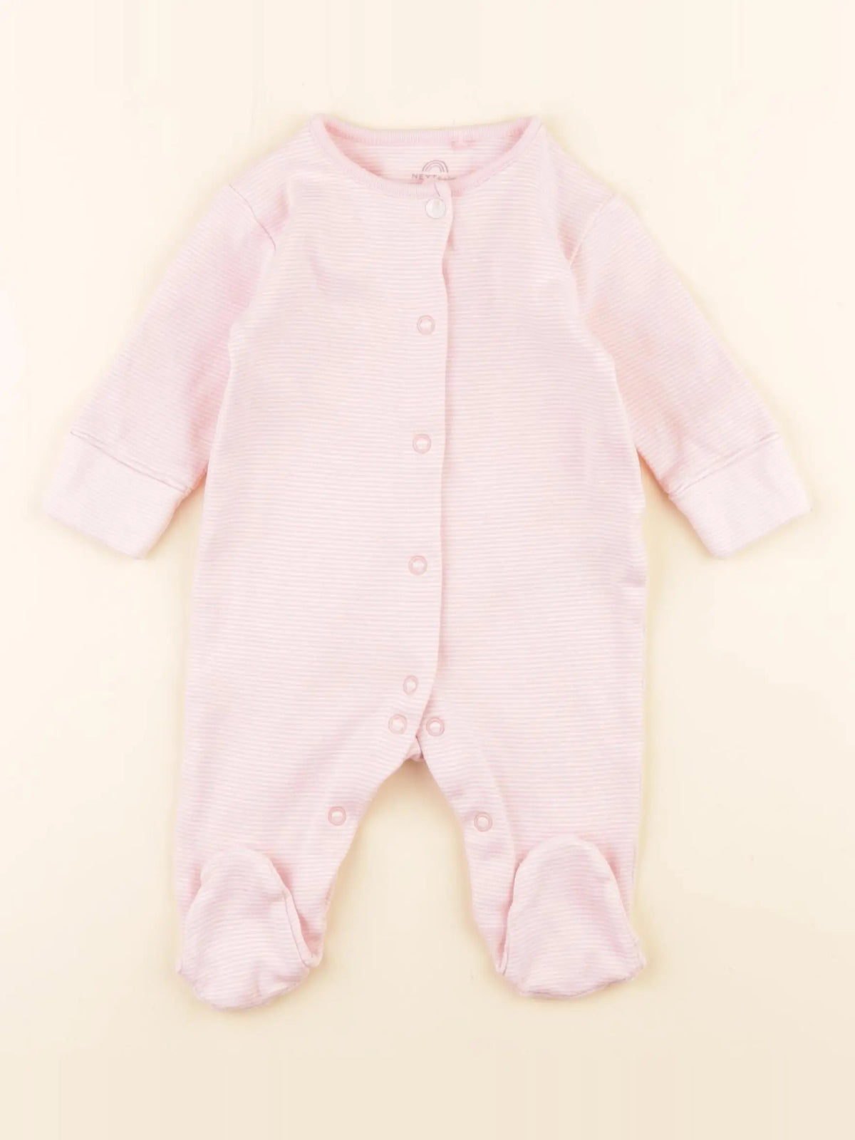 Next - pyjama coton rose, blanc - 3 mois