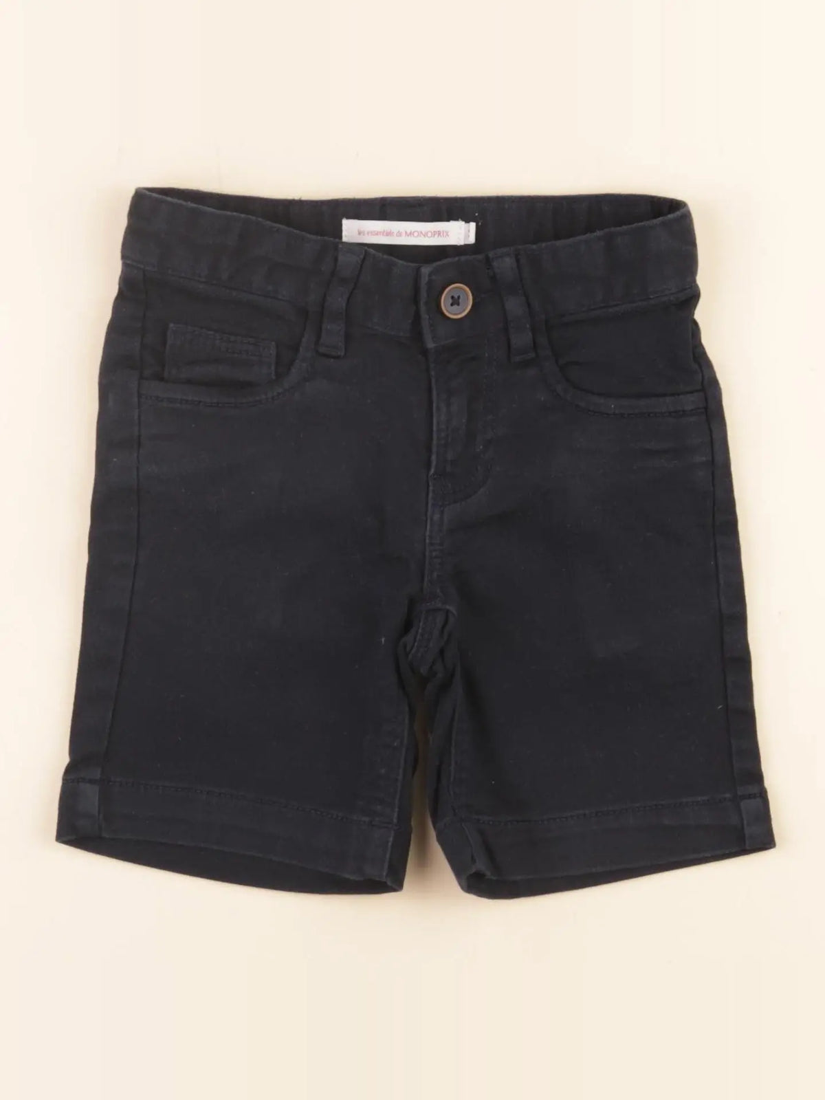 Monoprix - short bleu - 3 ans