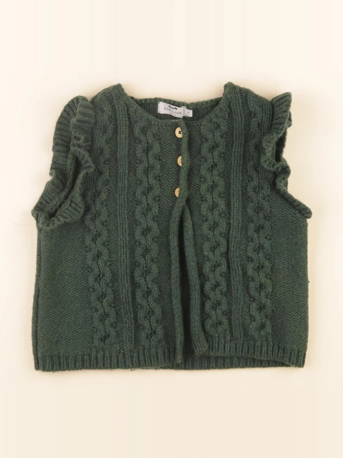 Cyrillus - gilet vert - 6 ans
