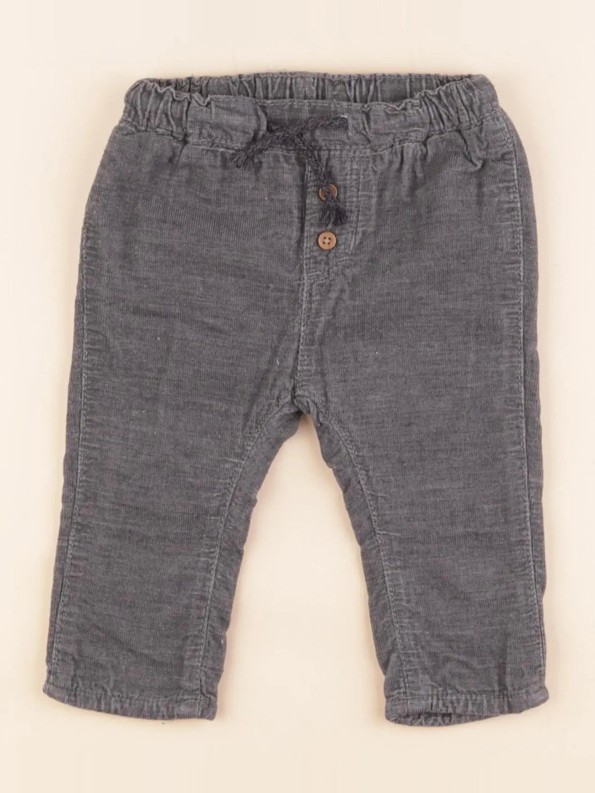 H&M - pantalon doublé gris - 4/6 mois