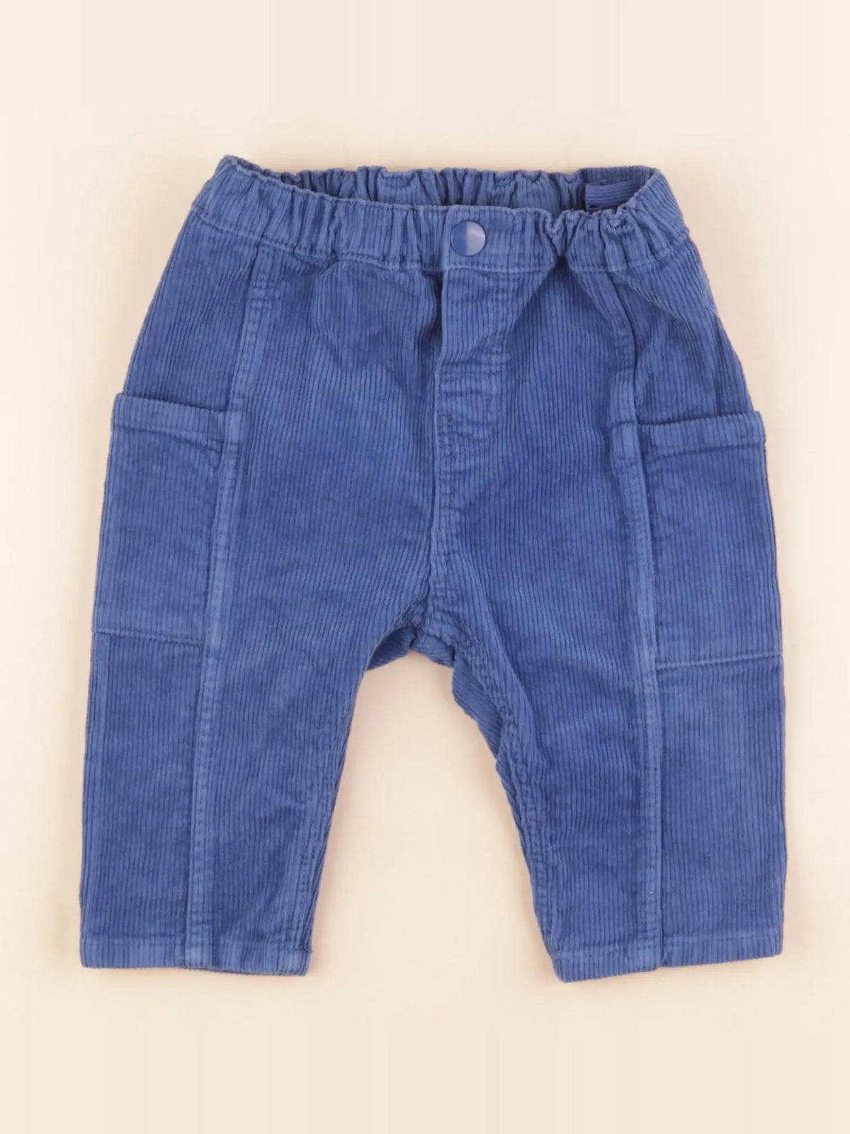 H&M - pantalon bleu - 6/9 mois