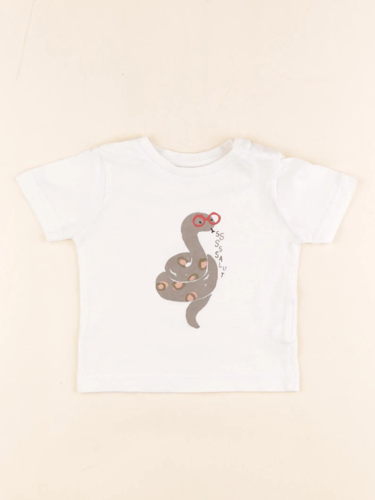 Boutchou - tee-shirt blanc - 6 mois