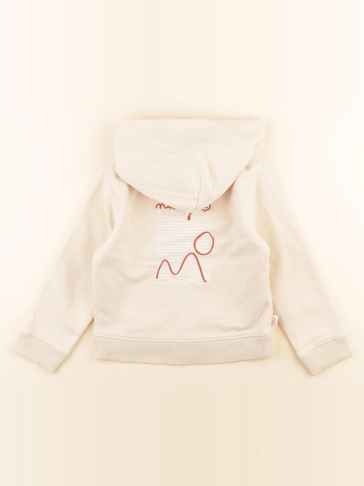 Natif - sweat imprimé au dos beige - 5/6 ans