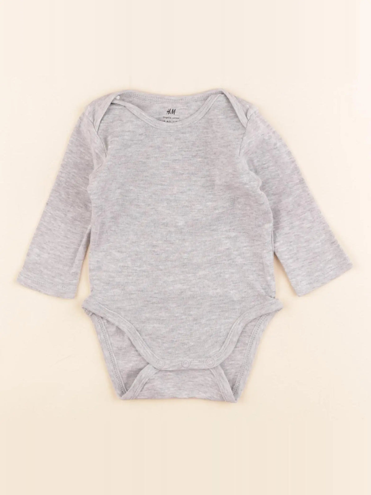 H&M - body gris - 2/4 mois