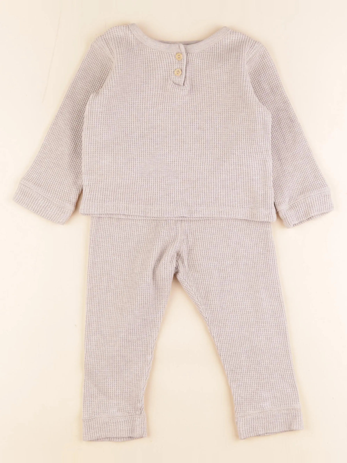 H&M - ensemble beige - 18/24 mois