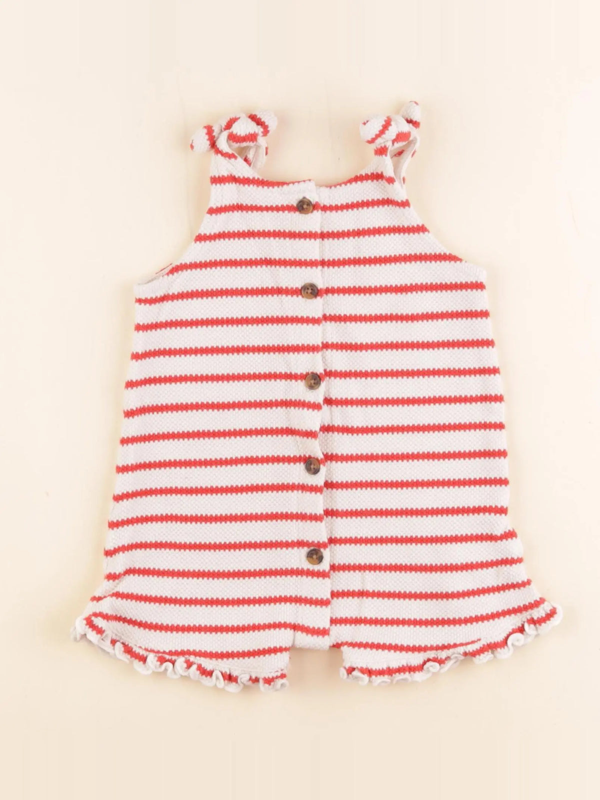 Vertbaudet - combinaison beige, rouge - 18 mois