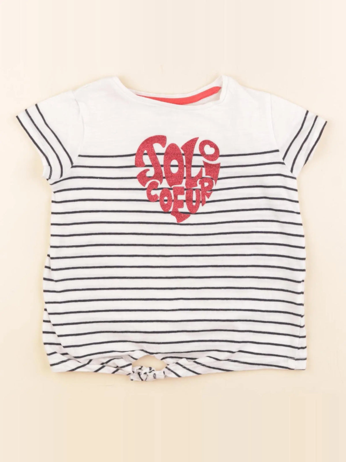 Vertbaudet - tee-shirt bleu, blanc - 4 ans