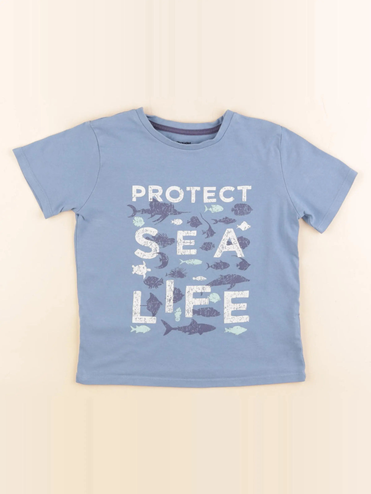 Vertbaudet - tee-shirt bleu - 6 ans