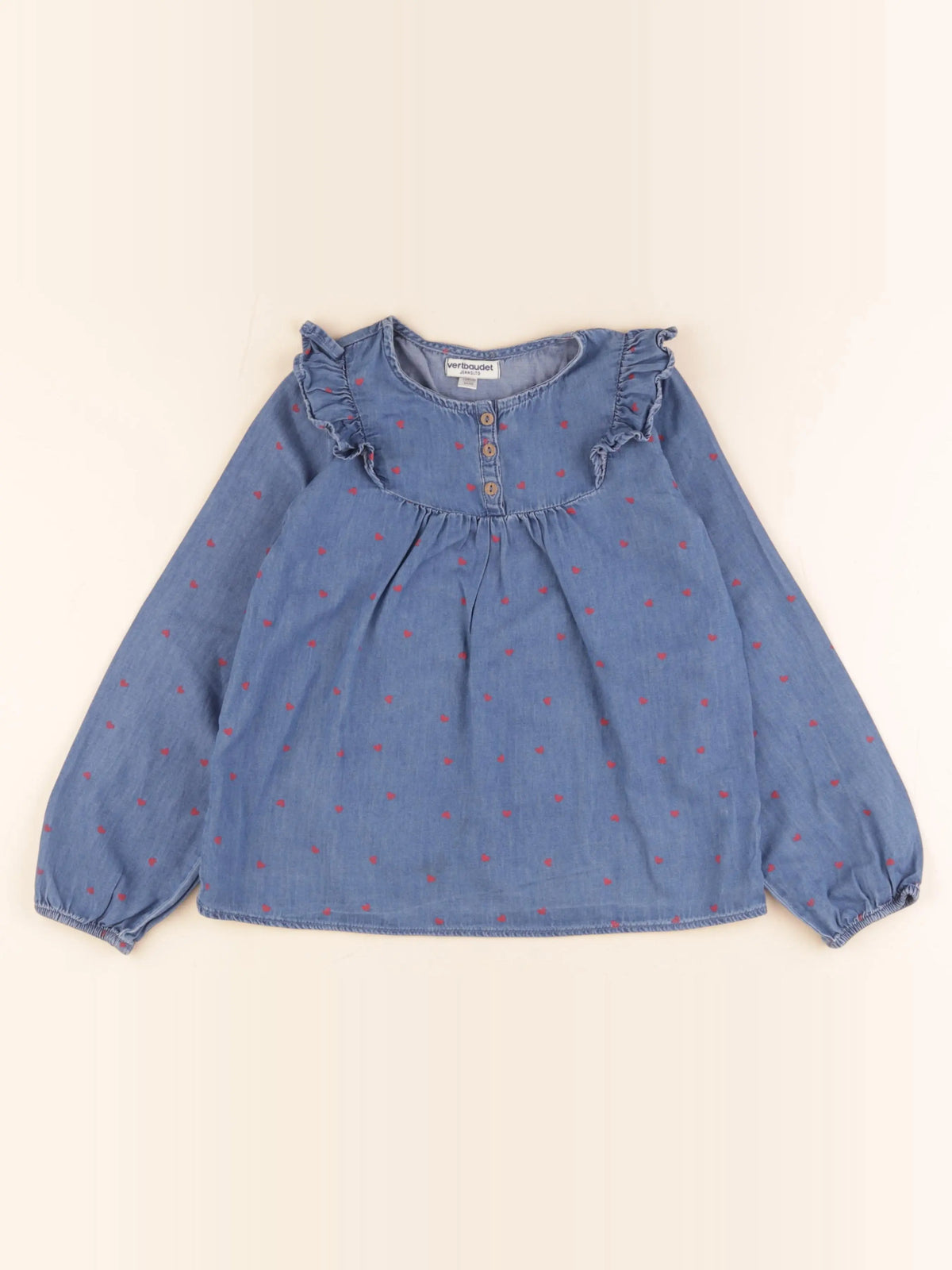 Vertbaudet - blouse bleu - 8 ans