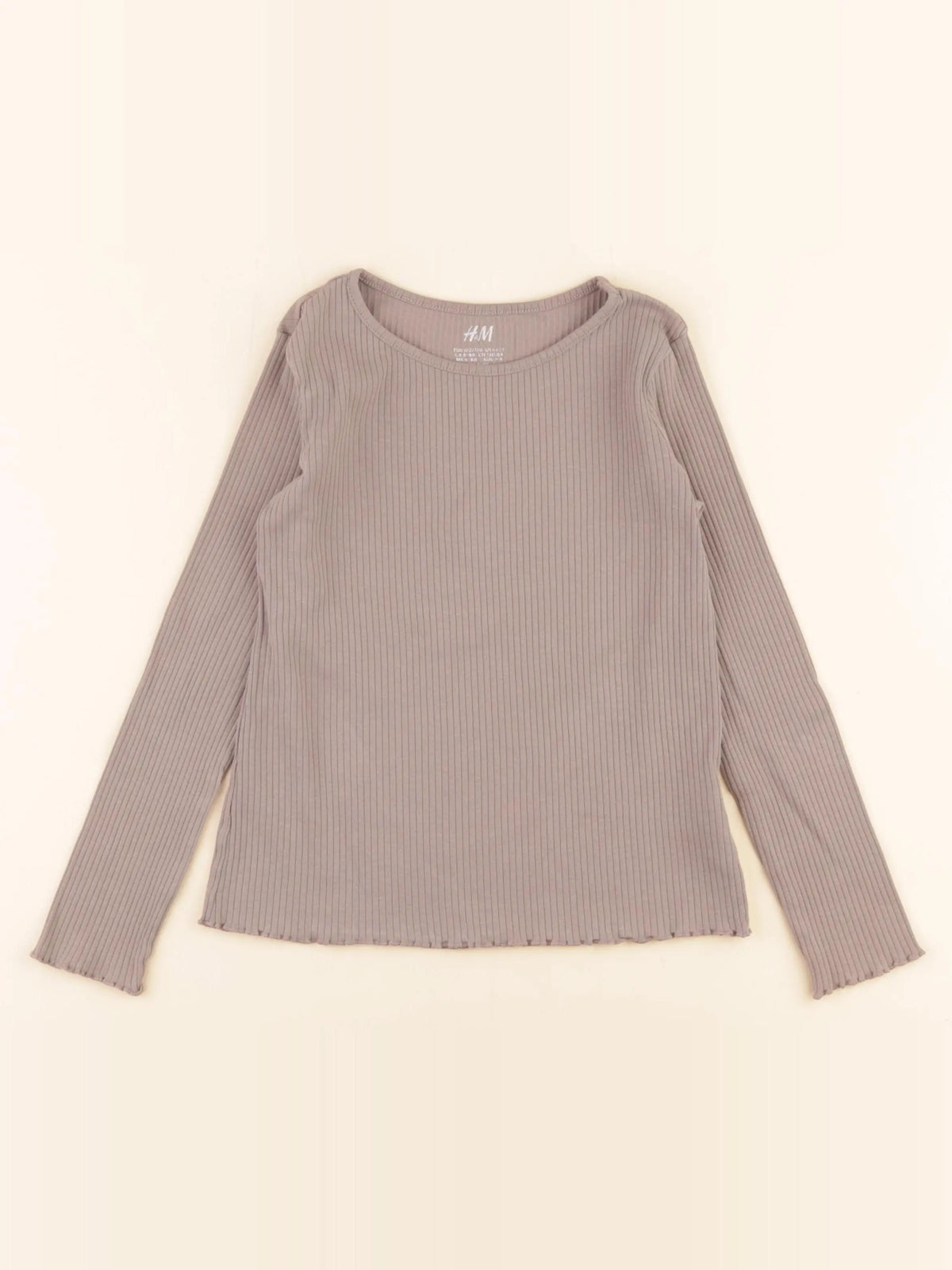 H&M - tee-shirt marron - 6/8 ans