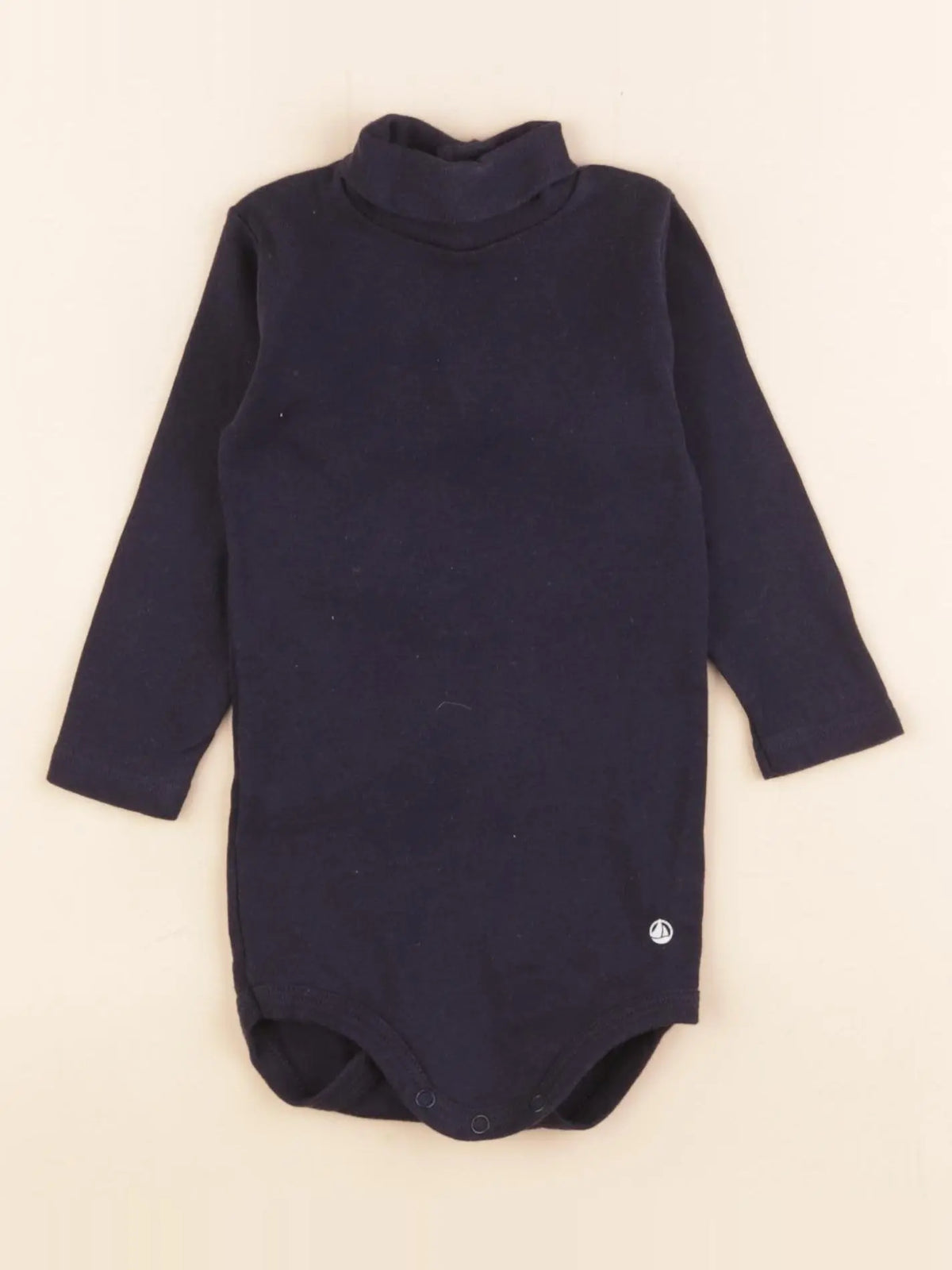 Petit Bateau - body à col bleu - 6 mois