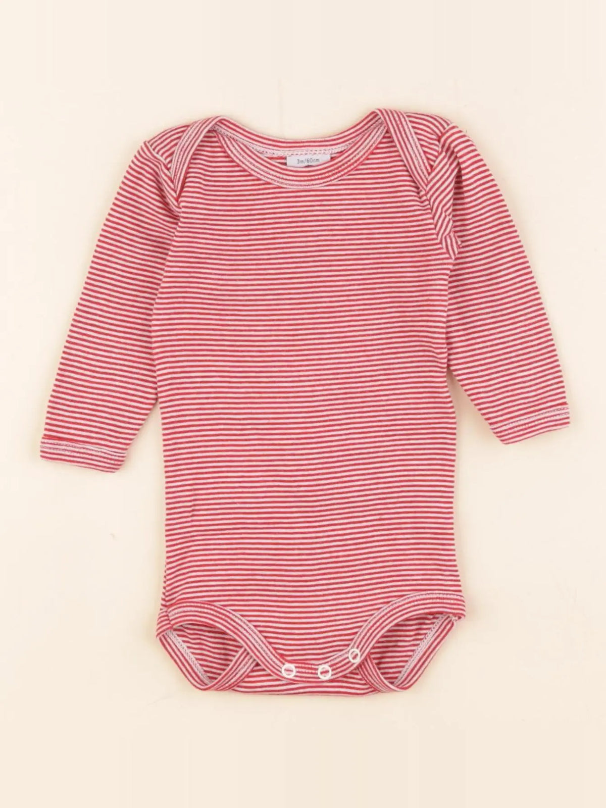 Petit Bateau - body rouge - 3 mois