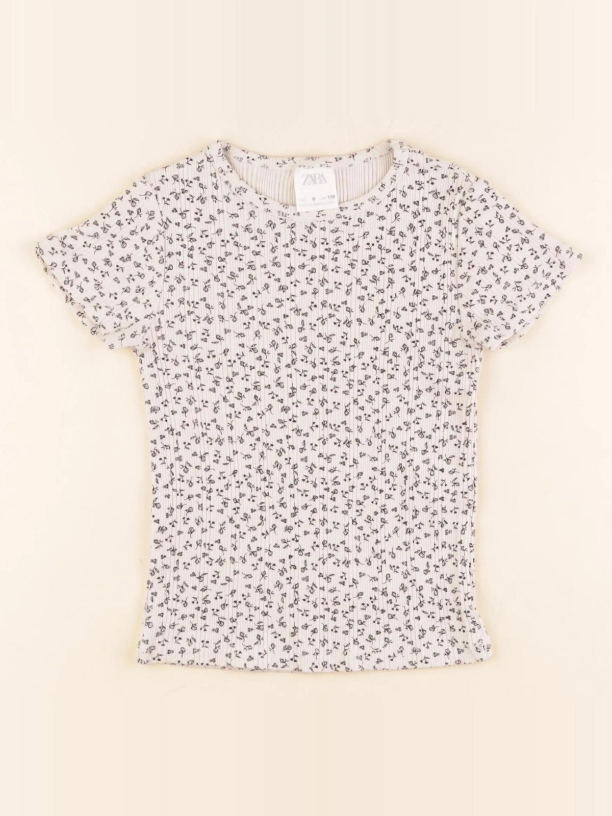 Zara - tee-shirt beige - 6 ans