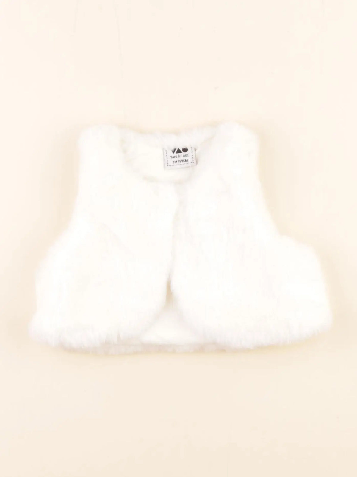Tape à l'oeil - gilet blanc - 3 mois
