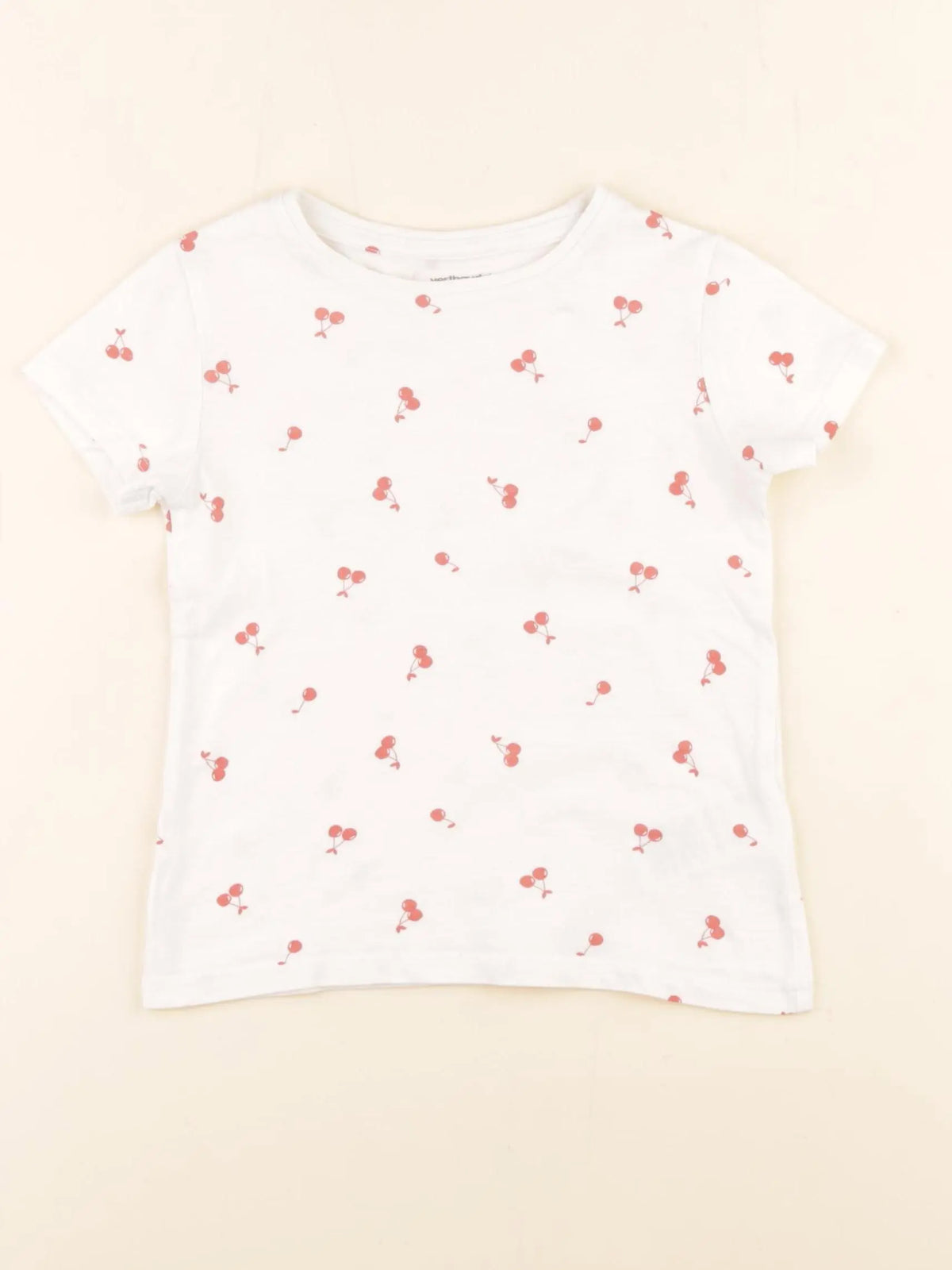 Vertbaudet - tee-shirt blanc, rouge - 3 ans