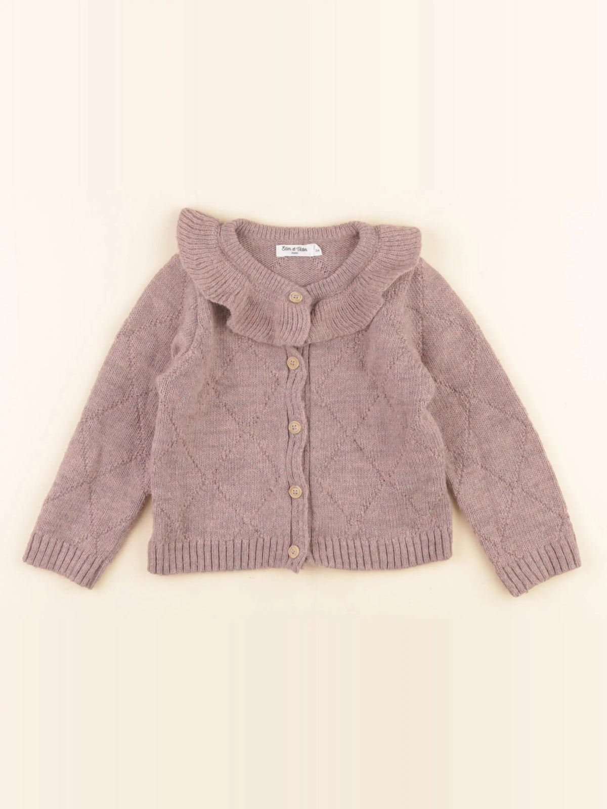 Eden & Victor - gilet violet - 2 ans
