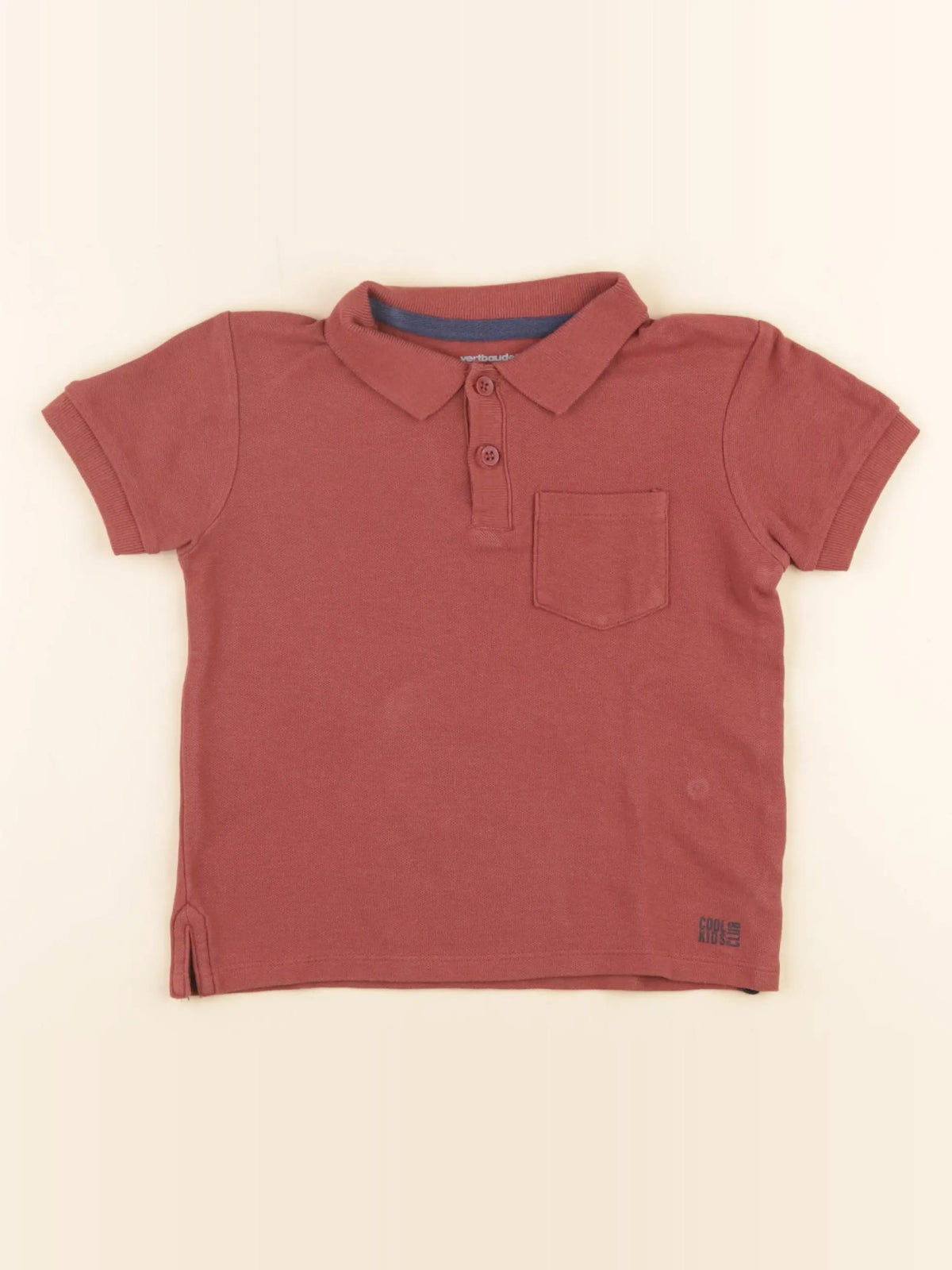 Vertbaudet - polo rouge - 4 ans