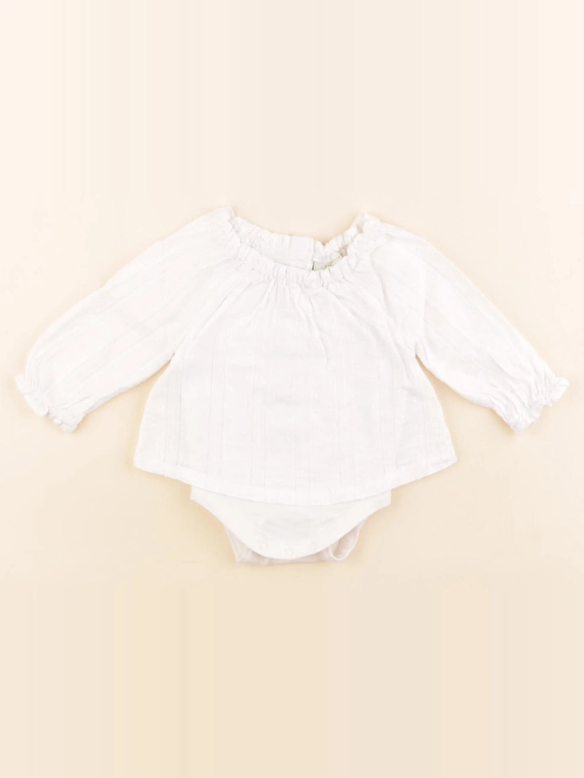 Tape à l'oeil - body blouse blanc - 1 mois