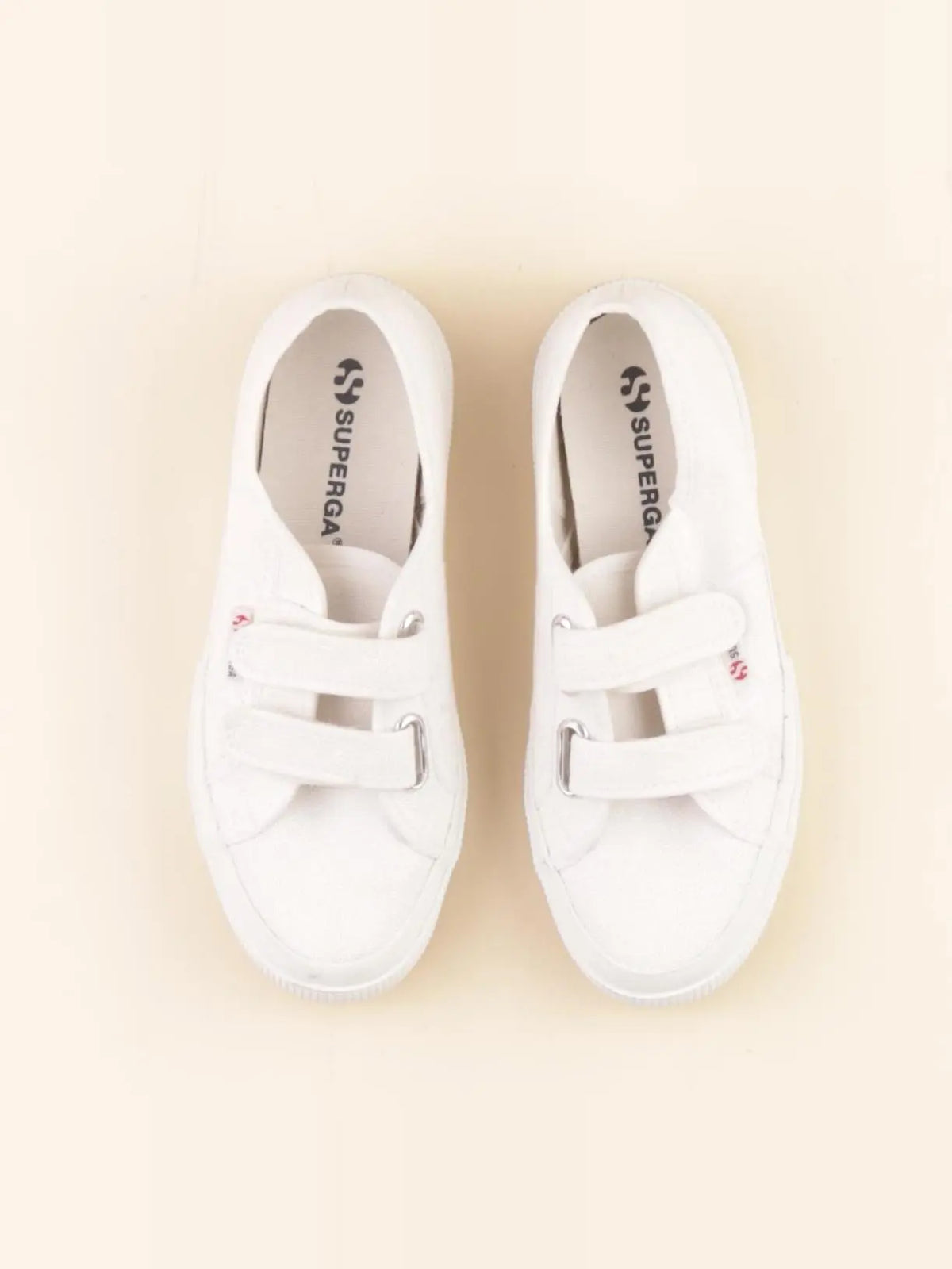 Superga - tennis à scratch/ lacets blanc - pointure 34