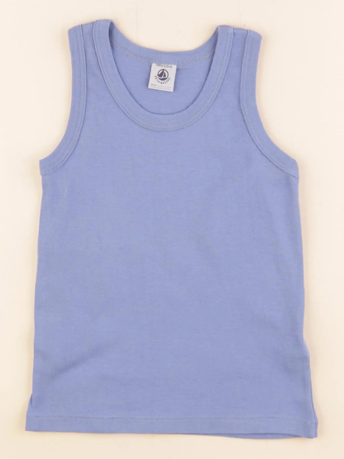 Petit Bateau - maillot de corps bleu - 5 ans