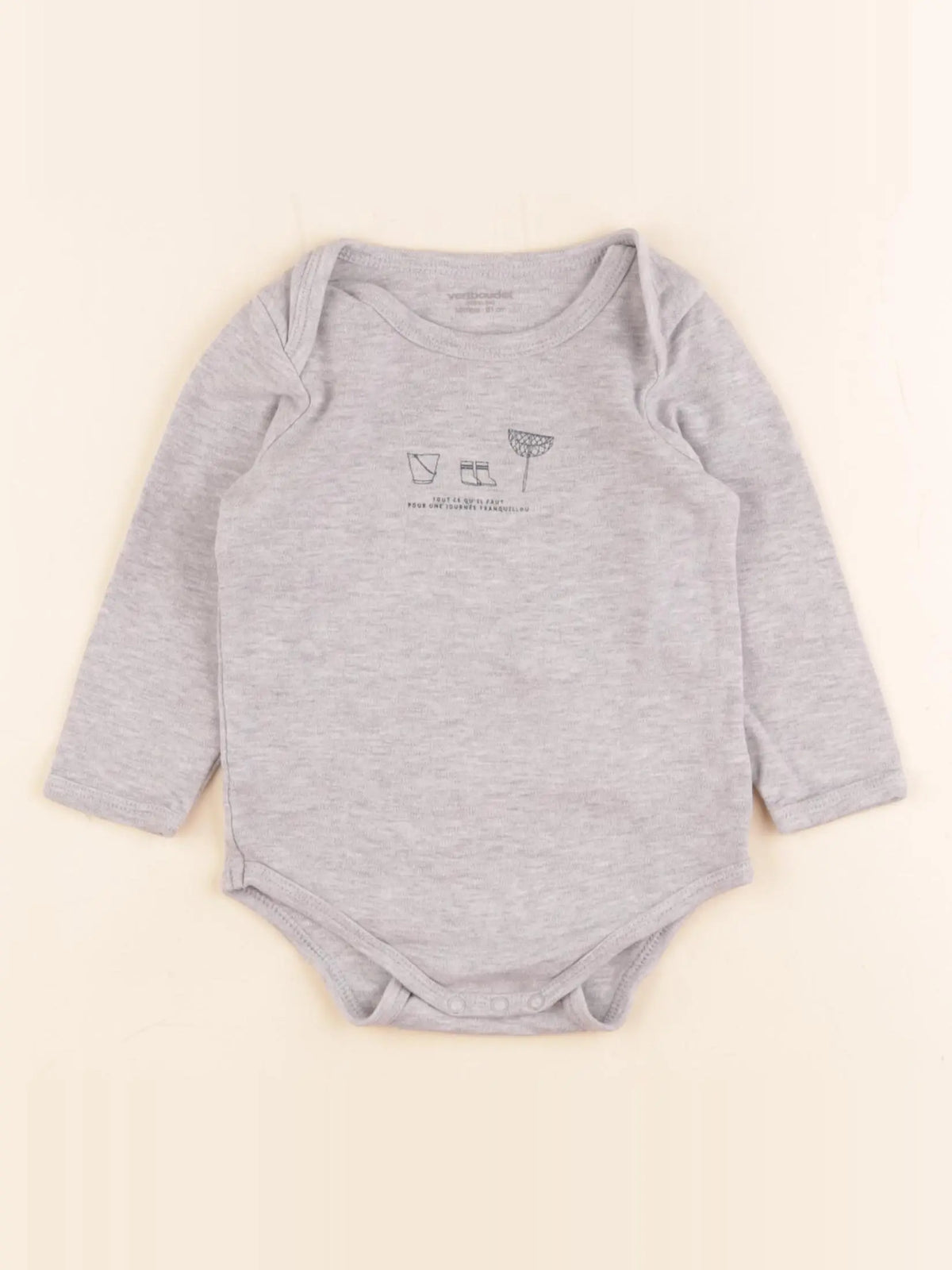 Vertbaudet - body gris - 18 mois