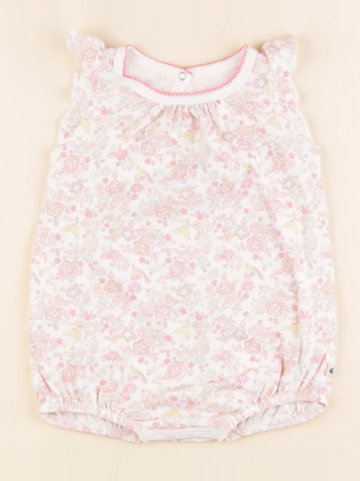 Petit Bateau - pyjama coton rose - 9 mois