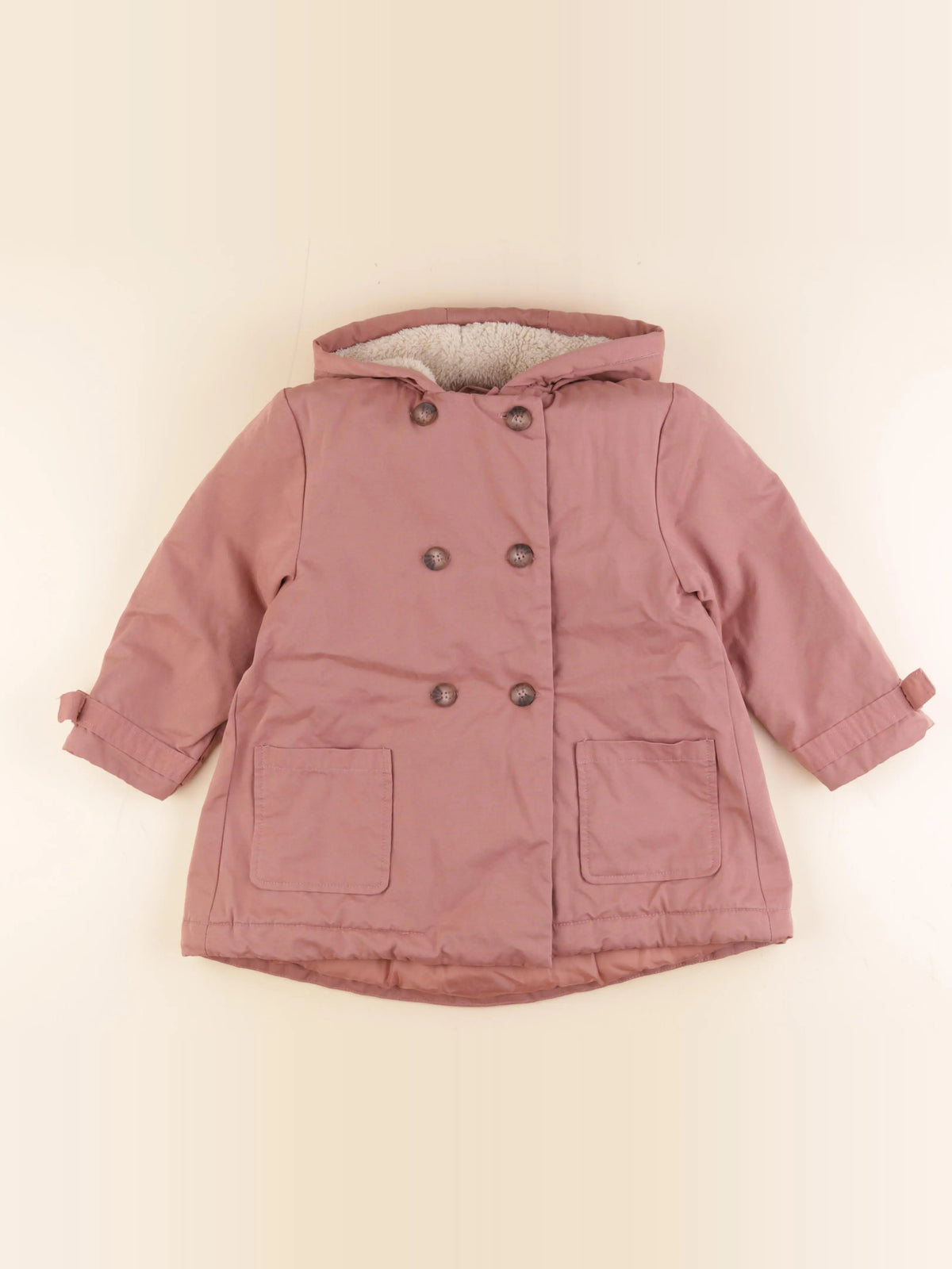 Vertbaudet - manteau rose - 7 ans