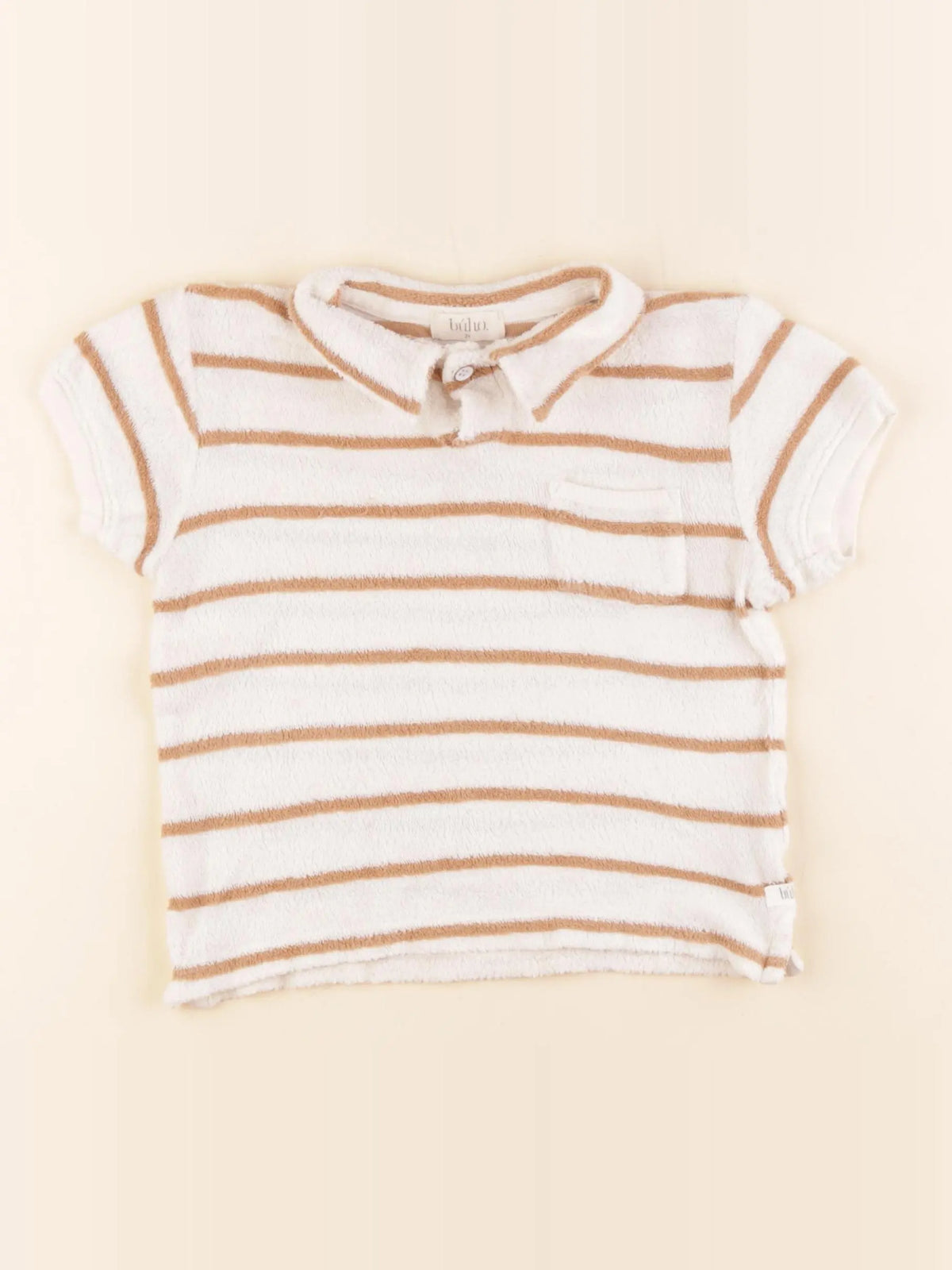 Buho - polo blanc, marron - 3 ans