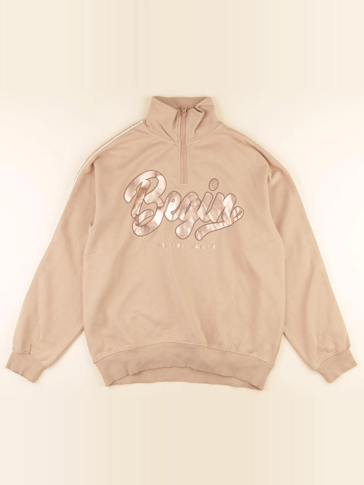 H&M - sweat beige - 12/14 ans